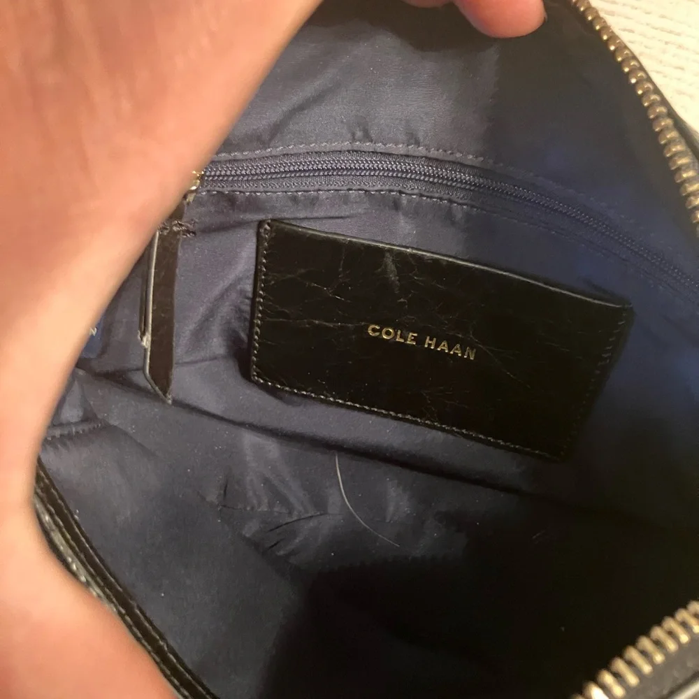 Cole Haan Women’s Black Leather Mini Satchel Crossbody Bag | Every Day Use